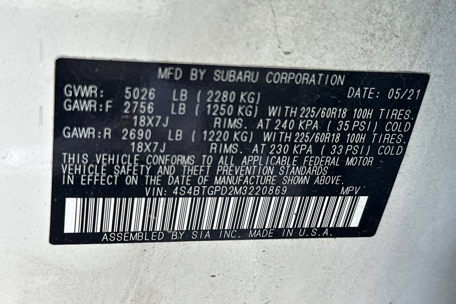 Used 2021 Subaru Outback Touring XT AWD/4WD image 27