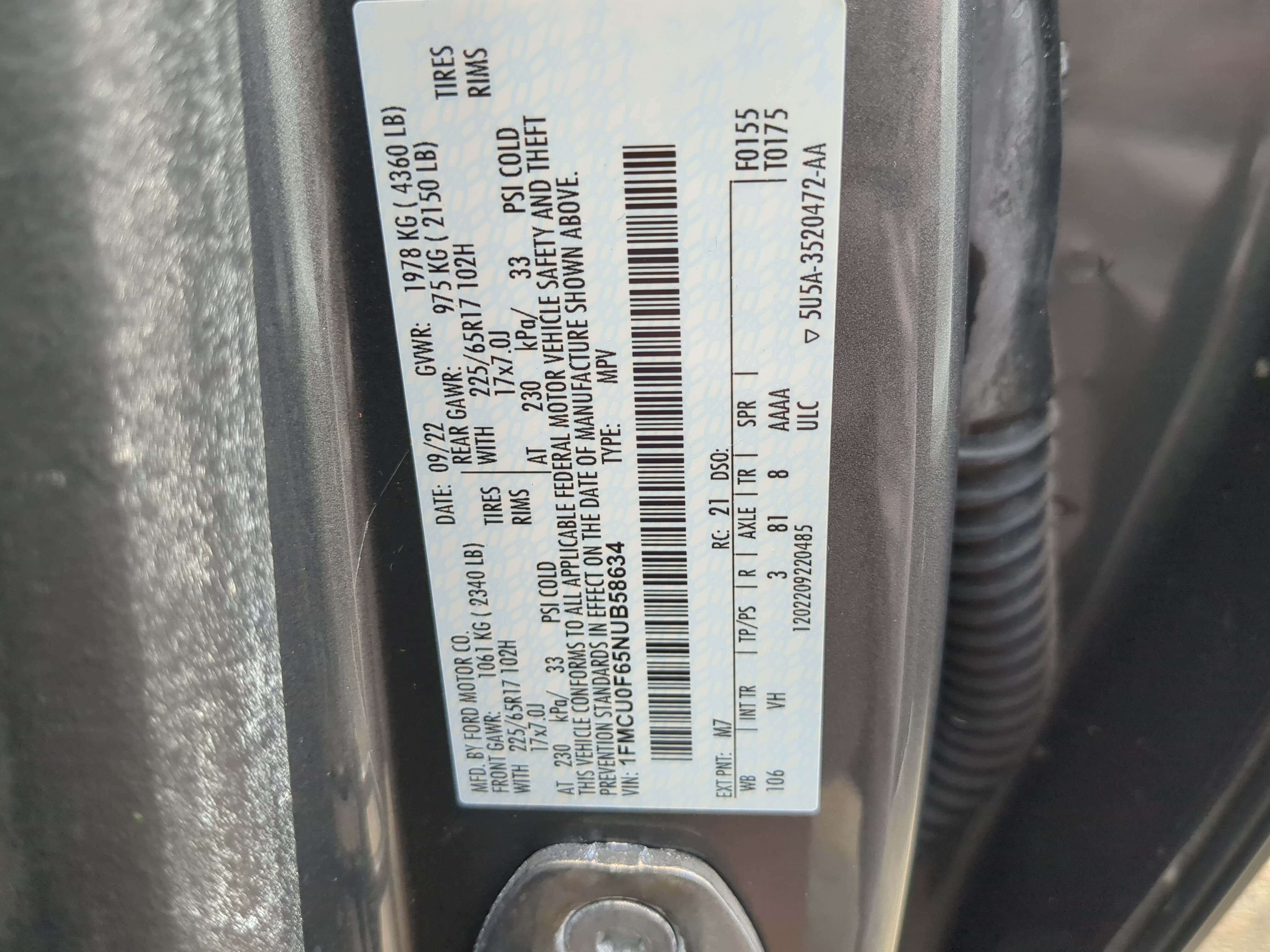 Certified 2022 Ford Escape S FWD image 24