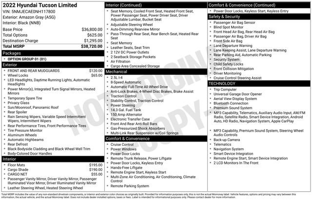 Used 2022 Hyundai Tucson Limited AWD/4WD image 7