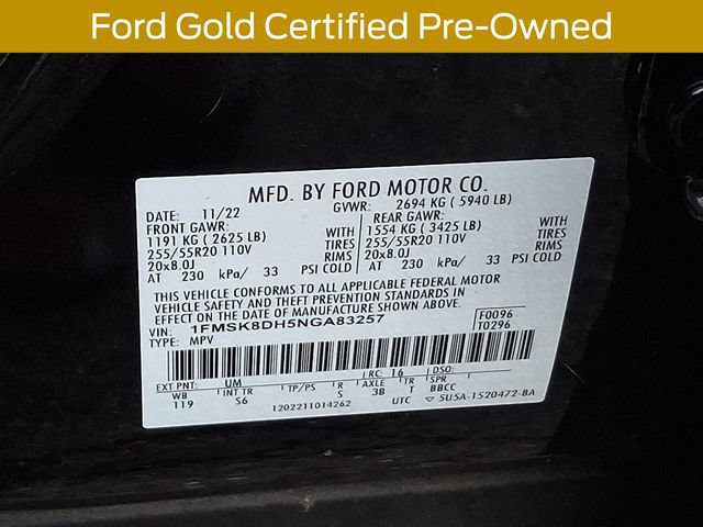 Certified 2022 Ford Explorer XLT w/ Equipment Group 202A AWD/4WD image 31