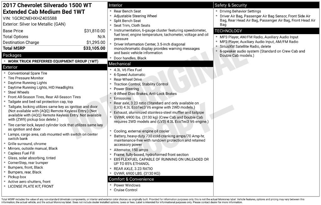 Used 2017 Chevrolet Silverado 1500 W/T RWD image 37