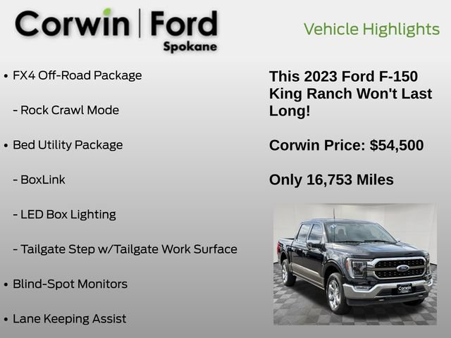 Certified 2023 Ford F150 King Ranch w/ Equipment Group 601A High AWD/4WD image 13
