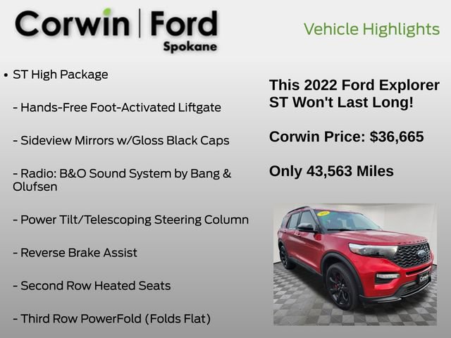 Certified 2022 Ford Explorer ST w/ Equipment Group 401A image 25