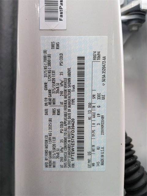 Certified 2019 Ford F150 King Ranch w/ Equipment Group 601A Luxury image 26