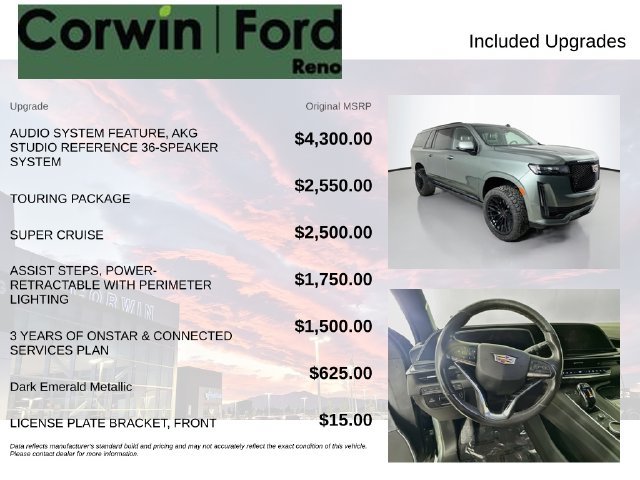 Used 2023 Cadillac Escalade ESV Sport w/ Touring Package AWD/4WD image 3