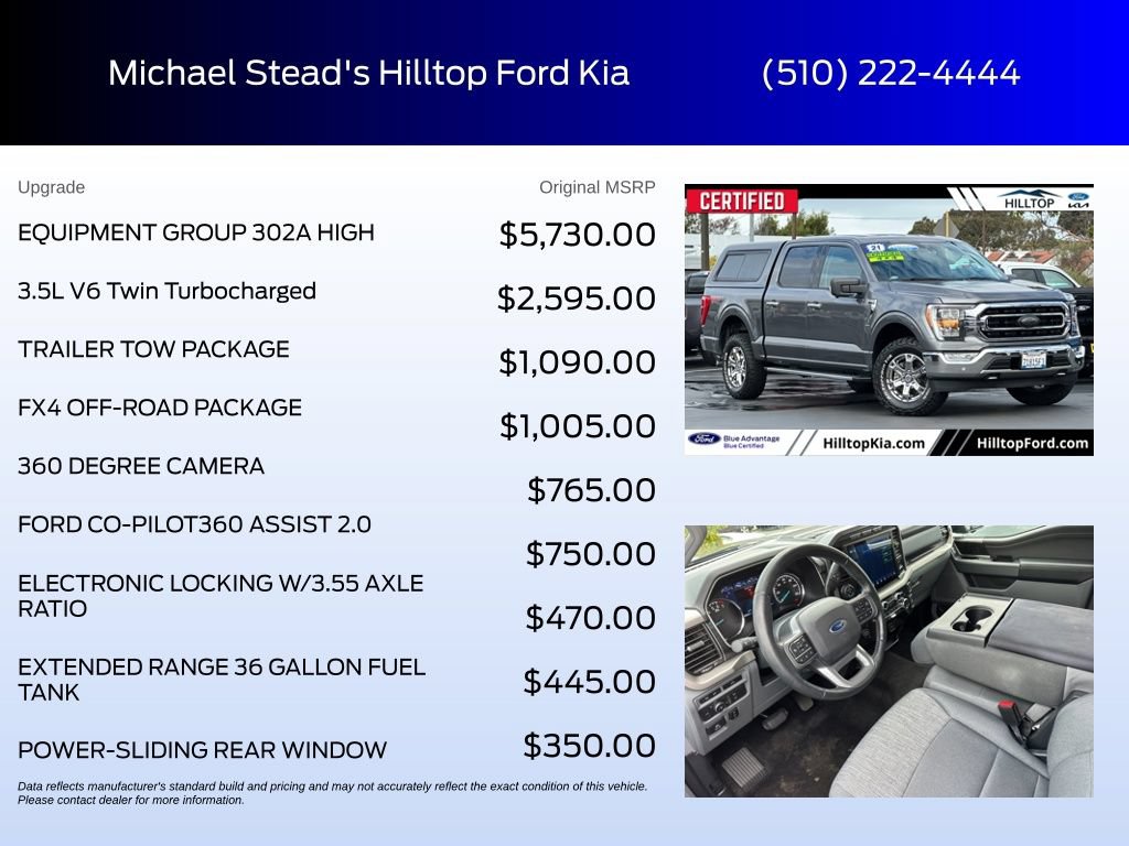 Certified 2021 Ford F150 XLT w/ Equipment Group 302A High AWD/4WD image 6