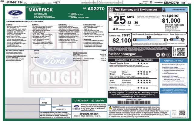 Certified 2025 Ford Maverick Lariat AWD/4WD image 40