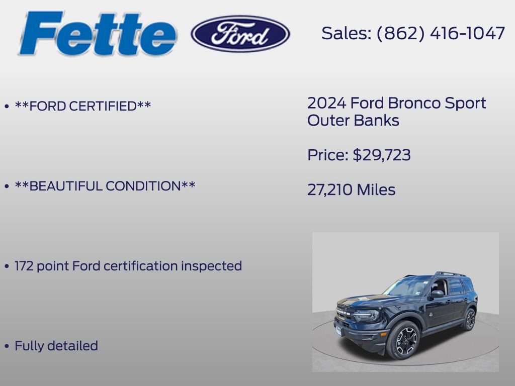 Certified 2024 Ford Bronco Sport Outer Banks w/ Tech Package AWD/4WD image 6
