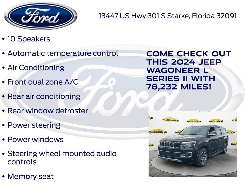 Used 2024 Jeep Wagoneer L Series II w/ Flexible Seating Group RWD image 27