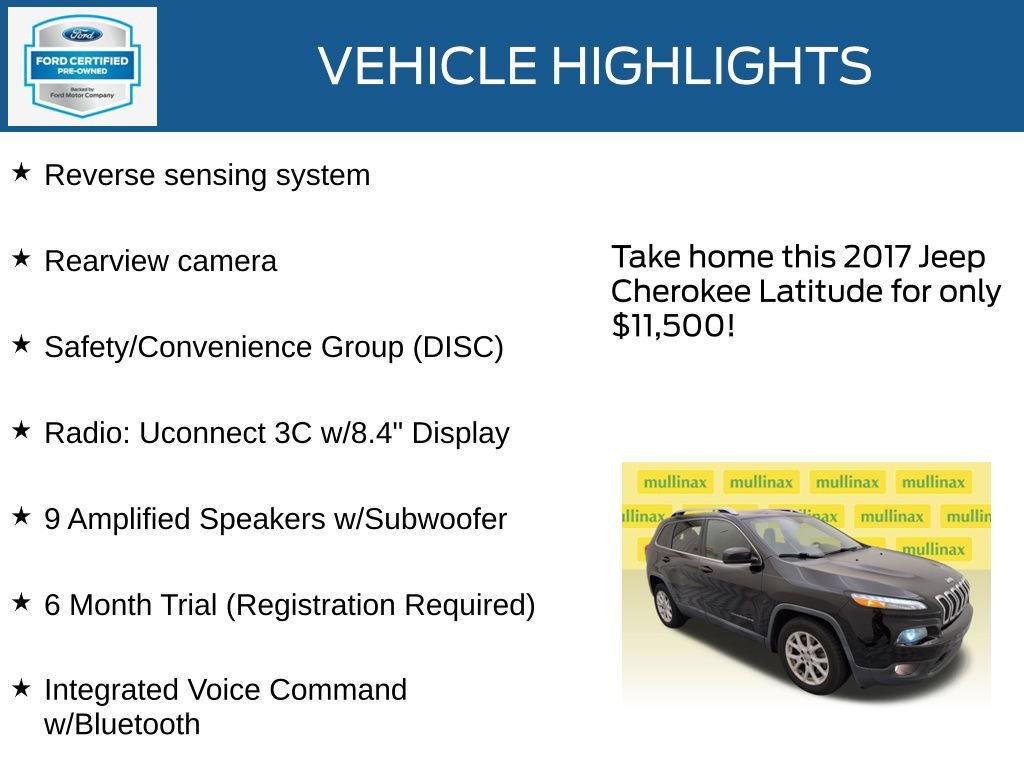 Used 2017 Jeep Cherokee Latitude w/ Safety/Convenience Group FWD image 23