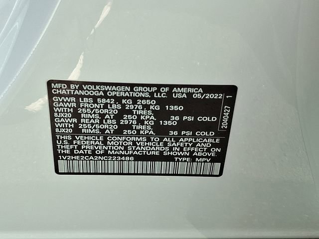 Used 2022 Volkswagen Atlas Cross Sport SE AWD/4WD image 28