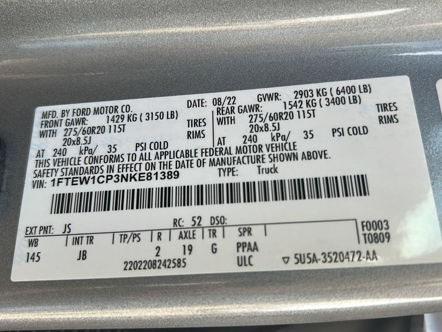 Certified 2022 Ford F150 XL w/ STX Appearance Package RWD image 33