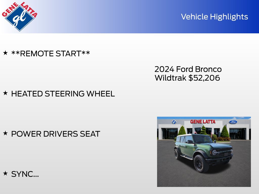 Certified 2024 Ford Bronco Wildtrak AWD/4WD image 35