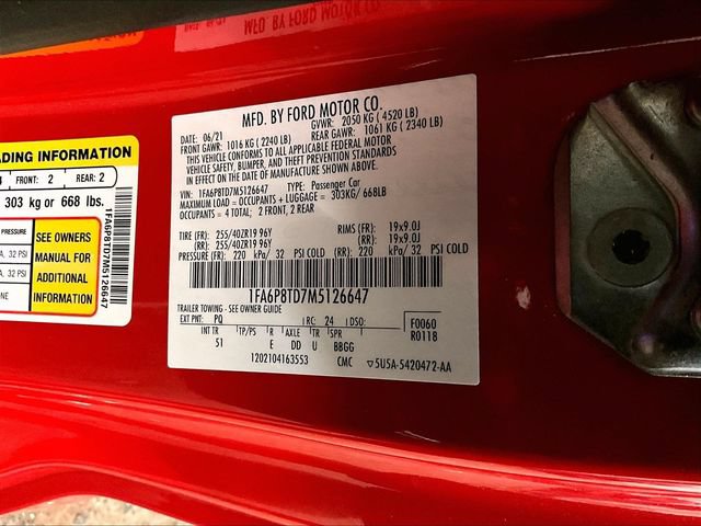 Certified 2021 Ford Mustang Premium w/ 2.3L High Performance Package RWD image 32