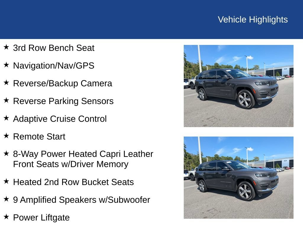 Used 2022 Jeep Grand Cherokee L Limited AWD/4WD image 30