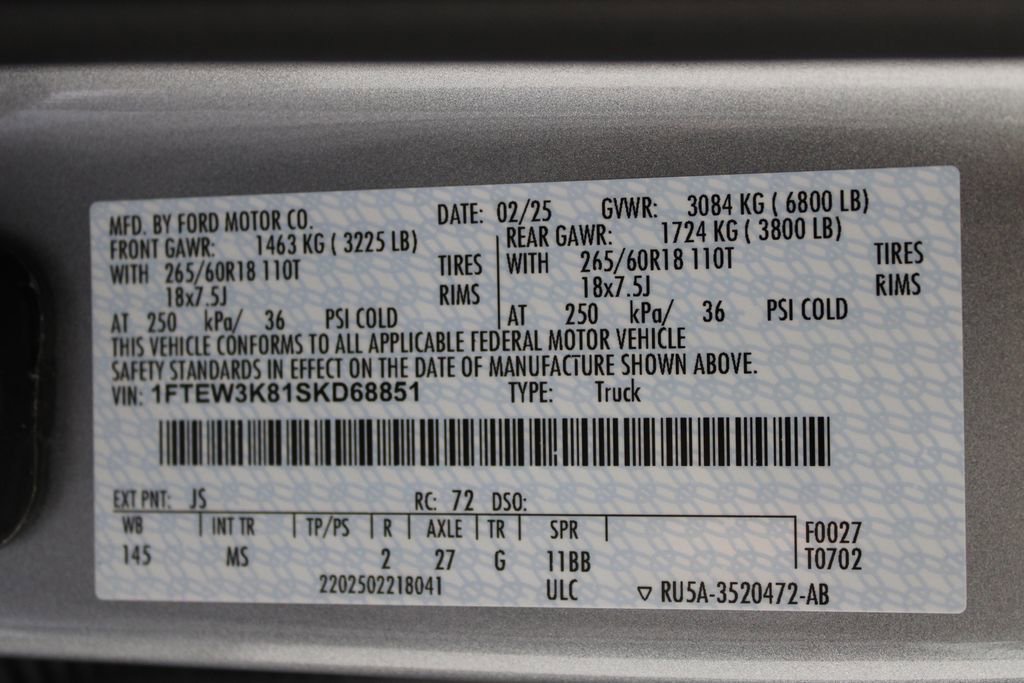 Certified 2025 Ford F150 XLT w/ Equipment Group 301A Standard image 23