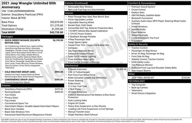 Used 2021 Jeep Wrangler Unlimited Sport image 3