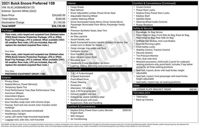 Used 2021 Buick Encore Preferred image 34