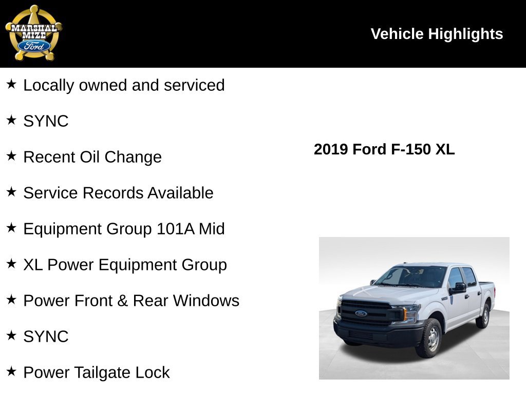 Certified 2019 Ford F150 XL w/ Equipment Group 101A Mid RWD image 2