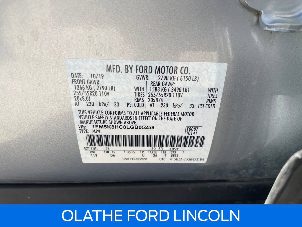 Certified 2020 Ford Explorer Platinum w/ Premium Technology Package AWD/4WD image 21
