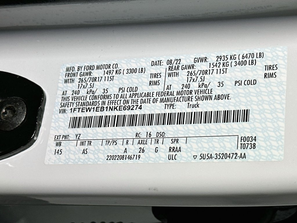 Certified 2022 Ford F150 XL w/ Equipment Group 101A High AWD/4WD image 21