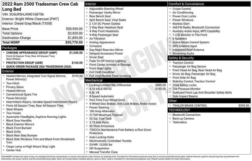 Used 2022 RAM 2500 Tradesman w/ Chrome Appearance Group image 10