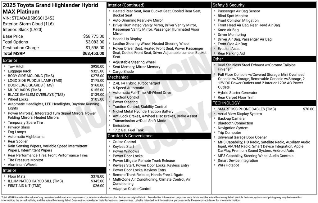 Used 2025 Toyota Grand Highlander AWD Hybrid image 28