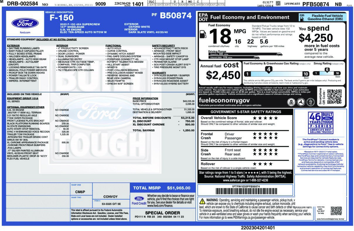 Certified 2023 Ford F150 XL w/ Trailer Tow Package AWD/4WD image 15