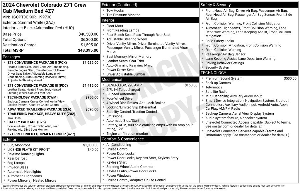 Used 2024 Chevrolet Colorado Z71 w/ Z71 Convenience Package 2 AWD/4WD image 37