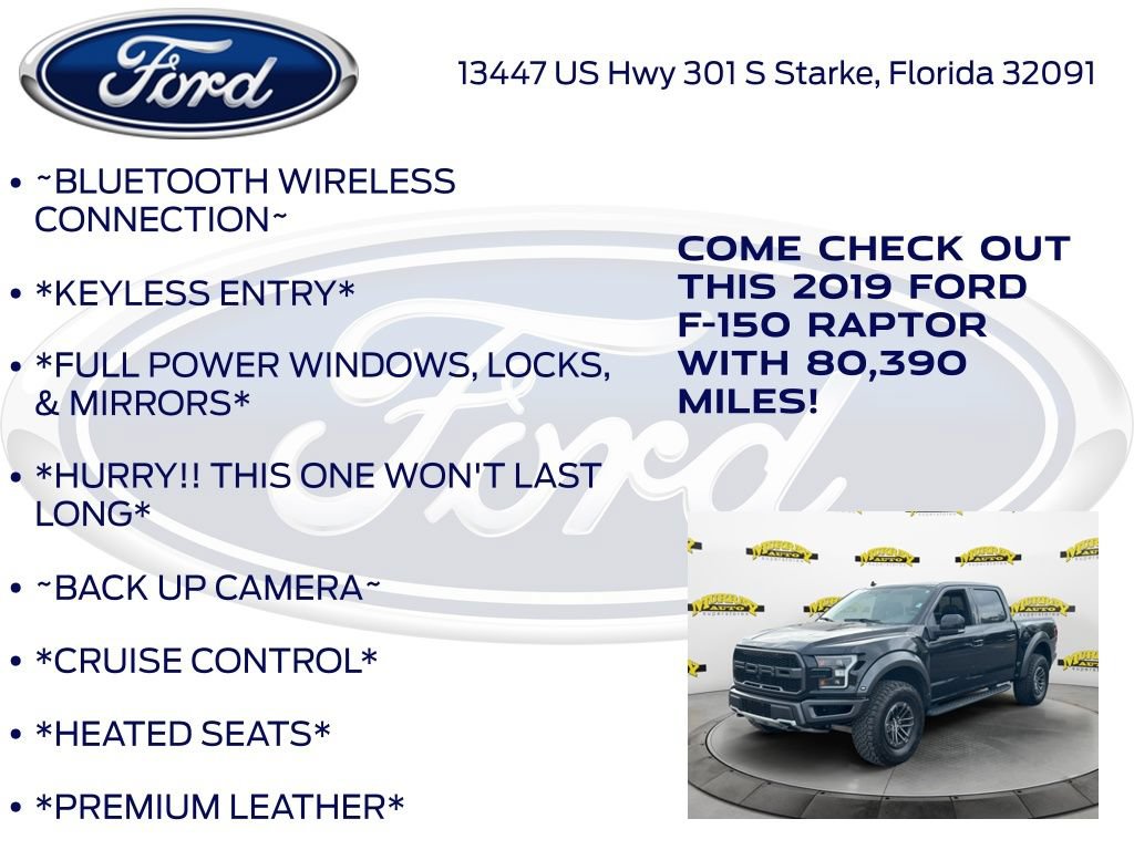 Certified 2019 Ford F150 Raptor w/ Equipment Group 802A Luxury AWD/4WD image 10