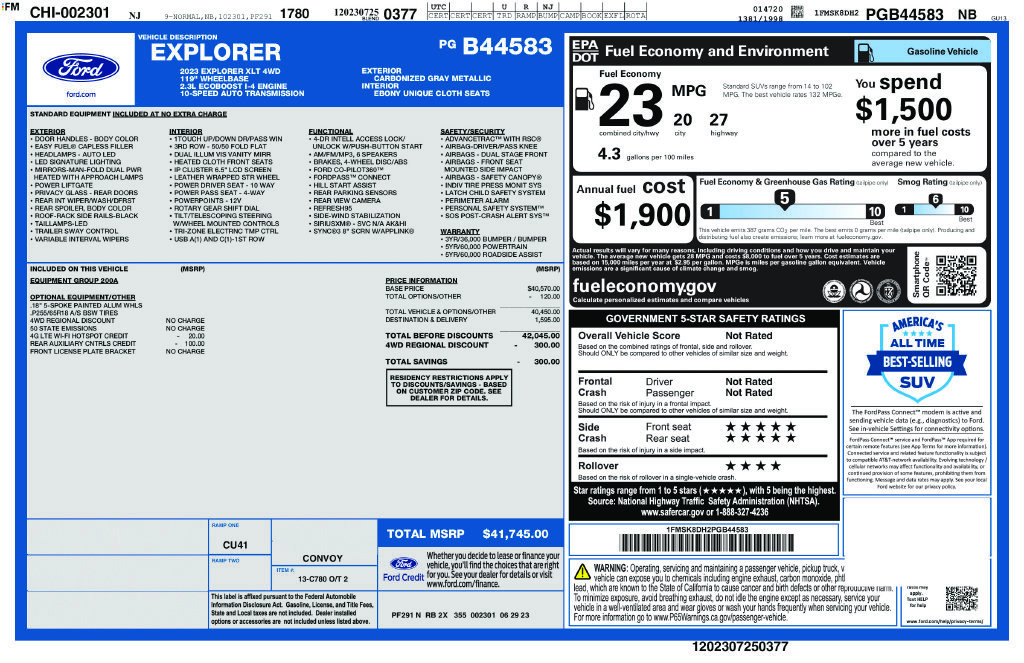 Certified 2023 Ford Explorer XLT AWD/4WD image 7