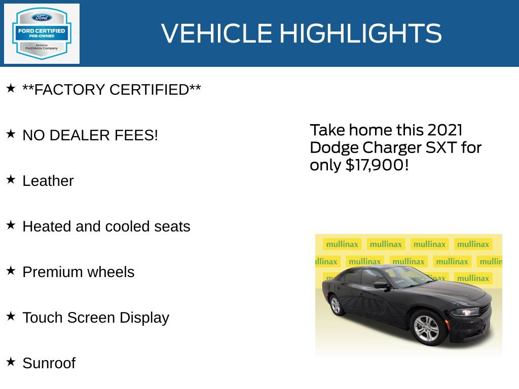 Used 2021 Dodge Charger SXT w/ Leather Interior Group RWD image 12