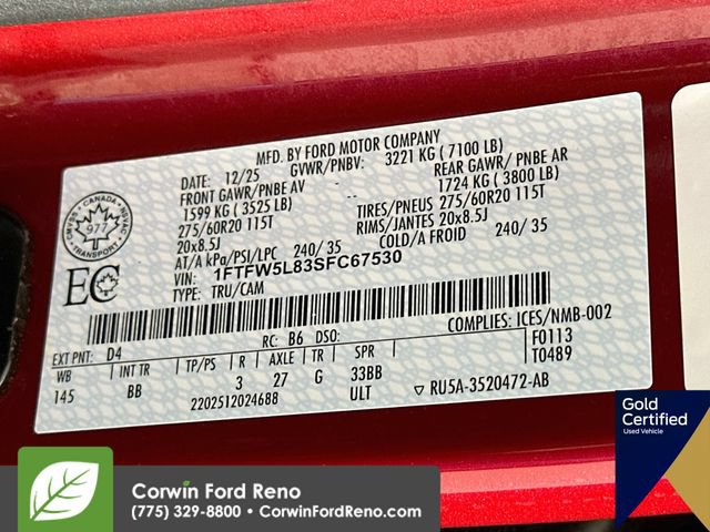 Certified 2025 Ford F150 Lariat AWD/4WD image 38