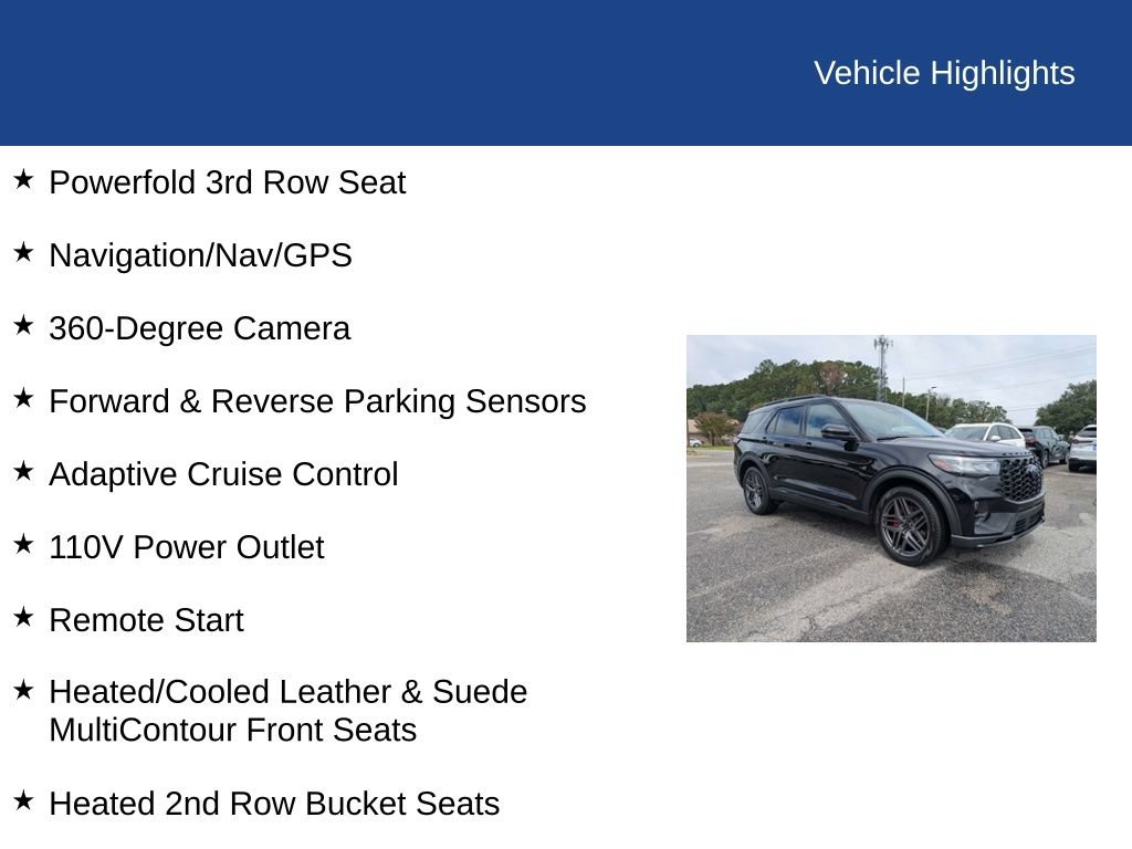 Certified 2026 Ford Explorer ST w/ Sun And Sound Package RWD image 38