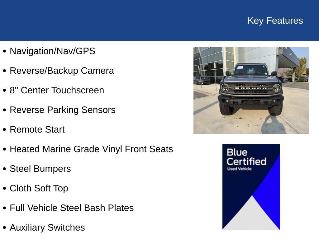 Certified 2023 Ford Bronco Black Diamond AWD/4WD image 30