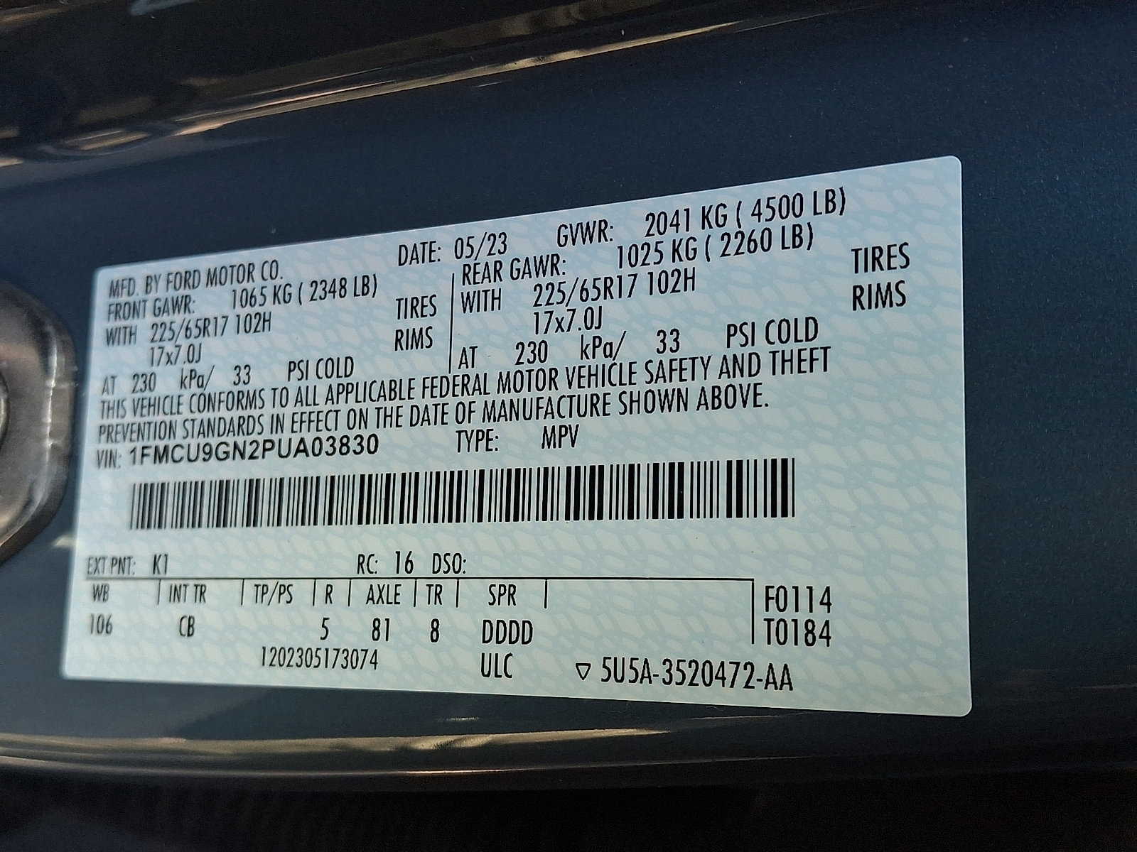 Certified 2023 Ford Escape Active w/ Tech Pack #1 image 27