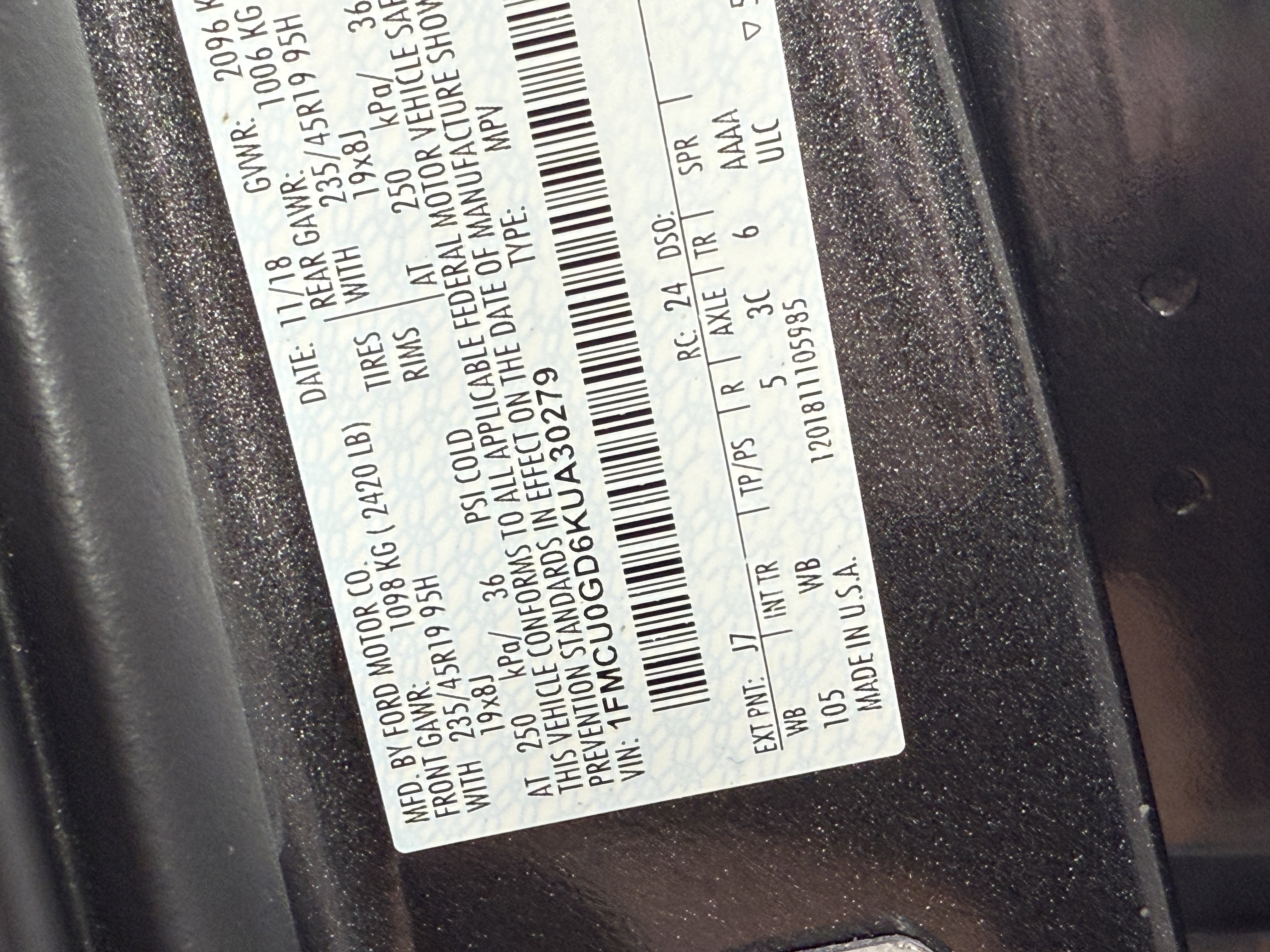 Certified 2019 Ford Escape SE FWD image 30