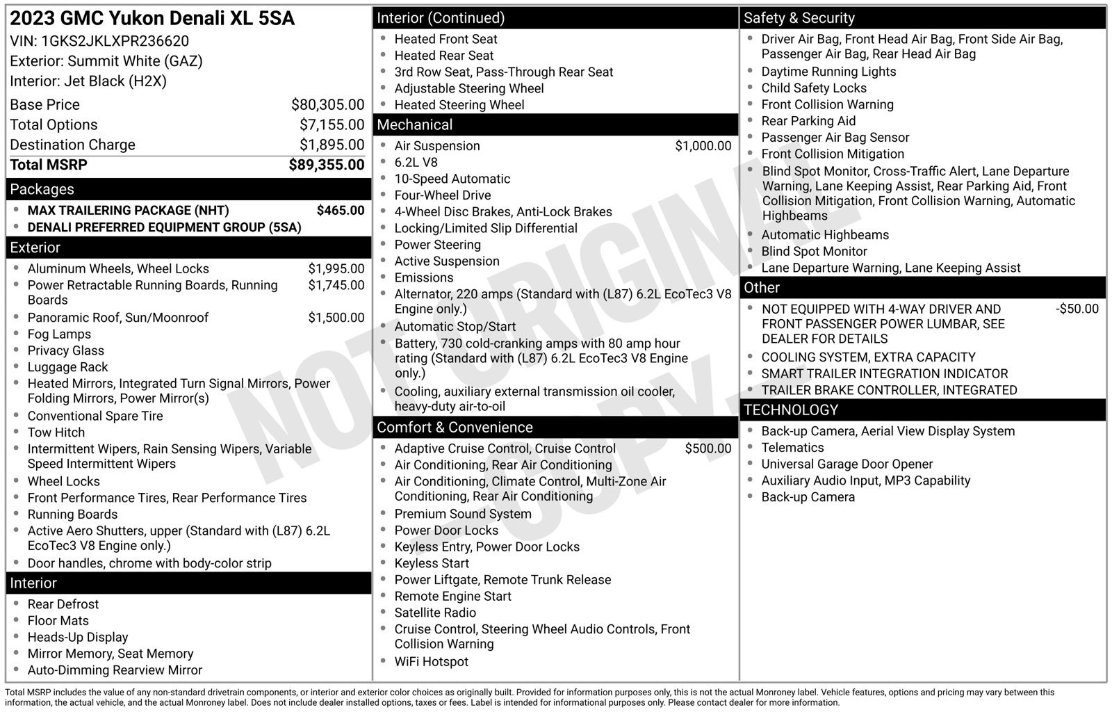 Used 2023 GMC Yukon XL Denali w/ Max Trailering Package AWD/4WD image 16