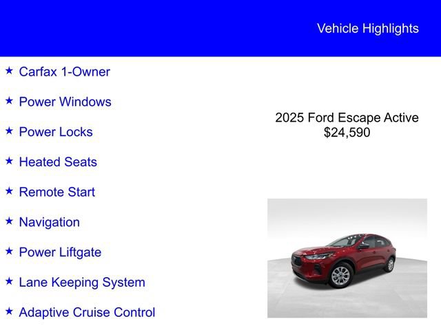 Certified 2025 Ford Escape Active w/ Tech Pack #1 FWD image 3