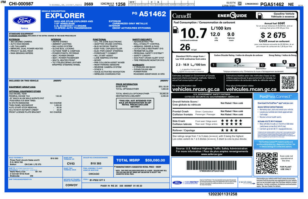 Certified 2023 Ford Explorer ST-Line AWD/4WD image 5