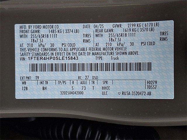 Certified 2025 Ford Ranger XLT w/ Black Appearance Package image 26