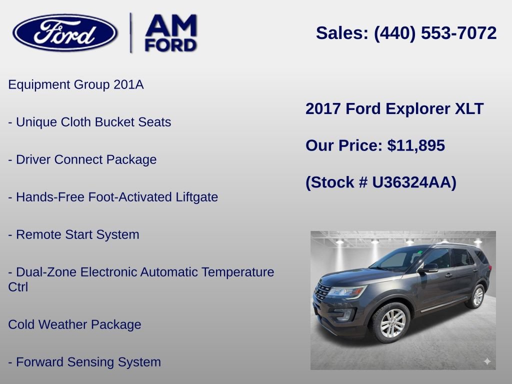 Certified 2017 Ford Explorer XLT w/ Equipment Group 201A FWD image 6