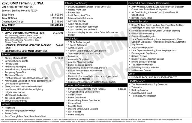 Used 2023 GMC Terrain SLE w/ Driver Convenience Package AWD/4WD image 27