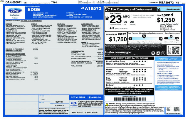 Certified 2021 Ford Edge SEL w/ Convenience Package AWD/4WD image 37