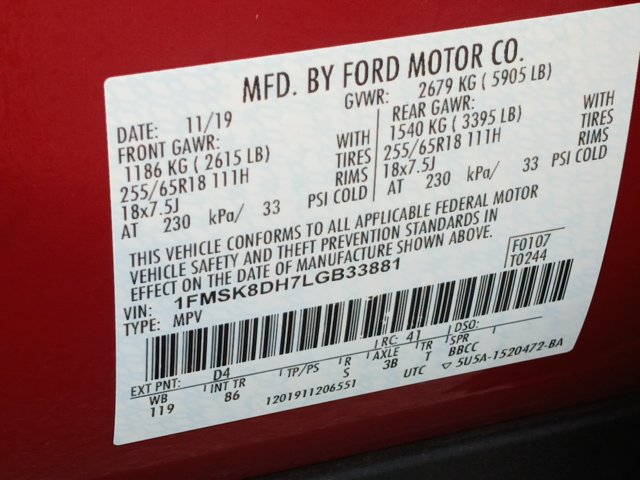 Certified 2020 Ford Explorer XLT w/ Comfort Package AWD/4WD image 18