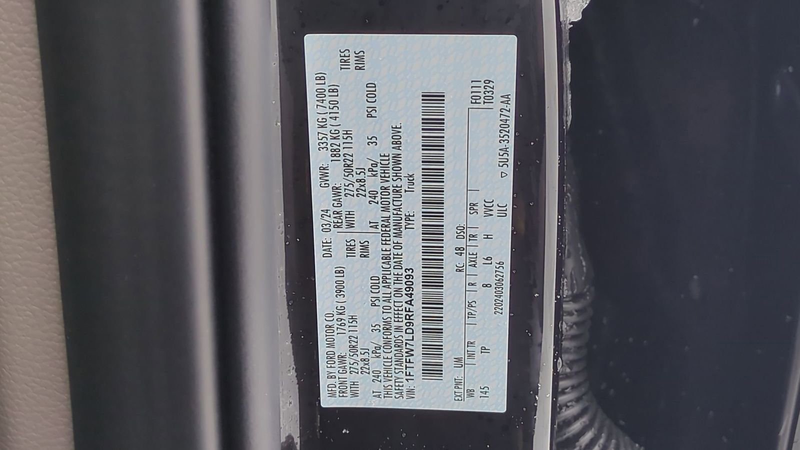 Certified 2024 Ford F150 Platinum w/ Equipment Group 703A Plus image 43