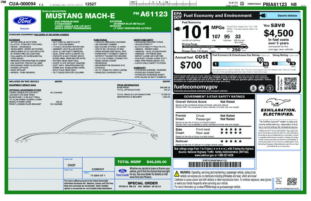 Certified 2023 Ford Mustang Mach-E Premium RWD image 4