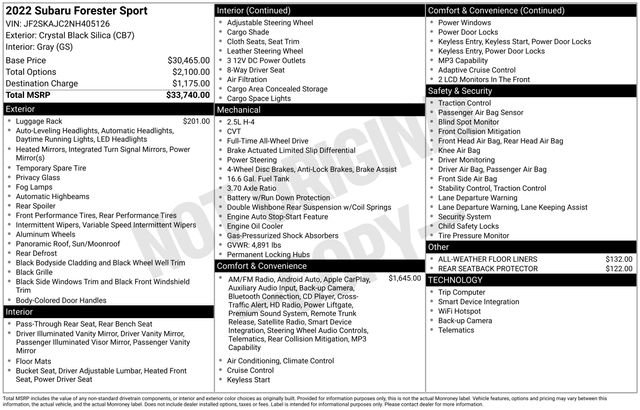 Used 2022 Subaru Forester Sport image 31