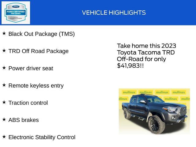 Used 2023 Toyota Tacoma TRD Off-Road w/ Black Out Package (TMS) image 18