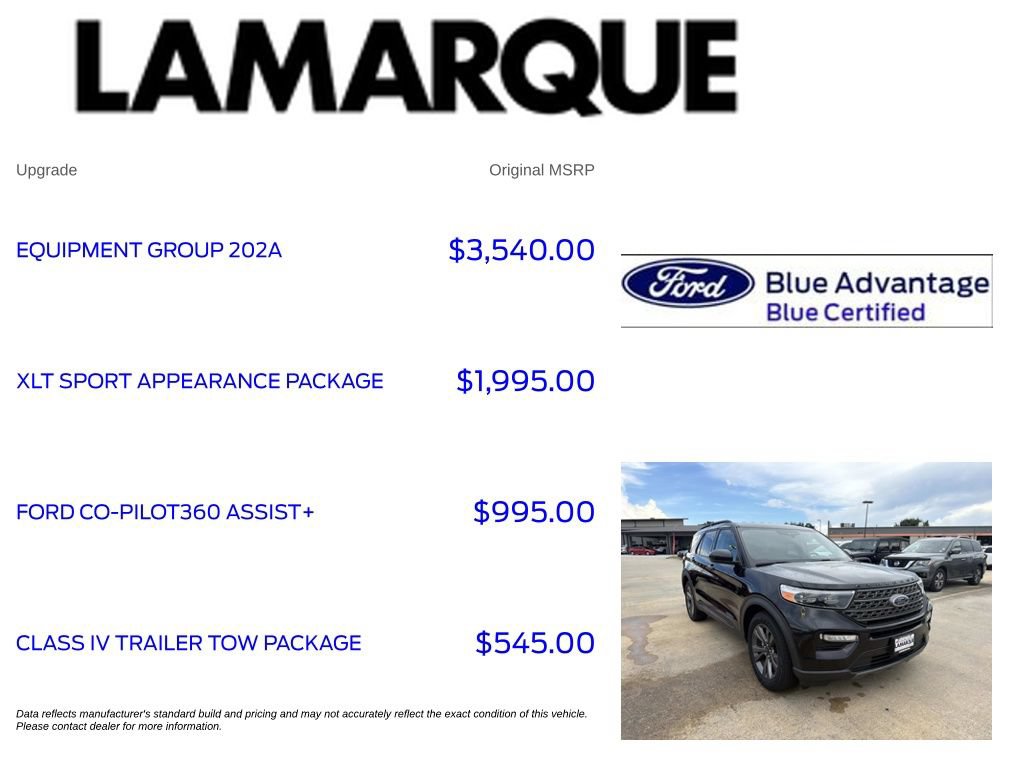 Certified 2024 Ford Explorer XLT w/ Equipment Group 202A RWD image 10